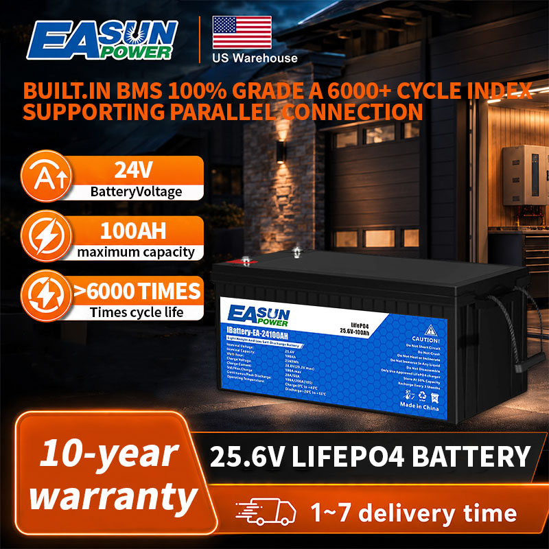 EASUN POWER 24V LiFePO4 Batter - đánh giá và giá Grid Tie Inverter Limiter 2000W
