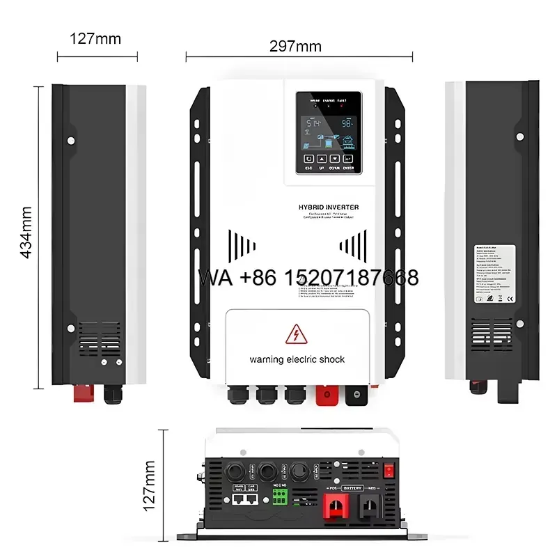 Wmwmnu for Hybrid Single Phase - đánh giá và giá Hybrid Solar Inverter 5.5Kw Mppt 48V