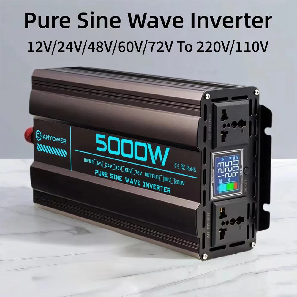 Pure Sine Wave Inverter DC 12V - đánh giá và giá Pure Sine Wave Inverter 5000W 48V 220V